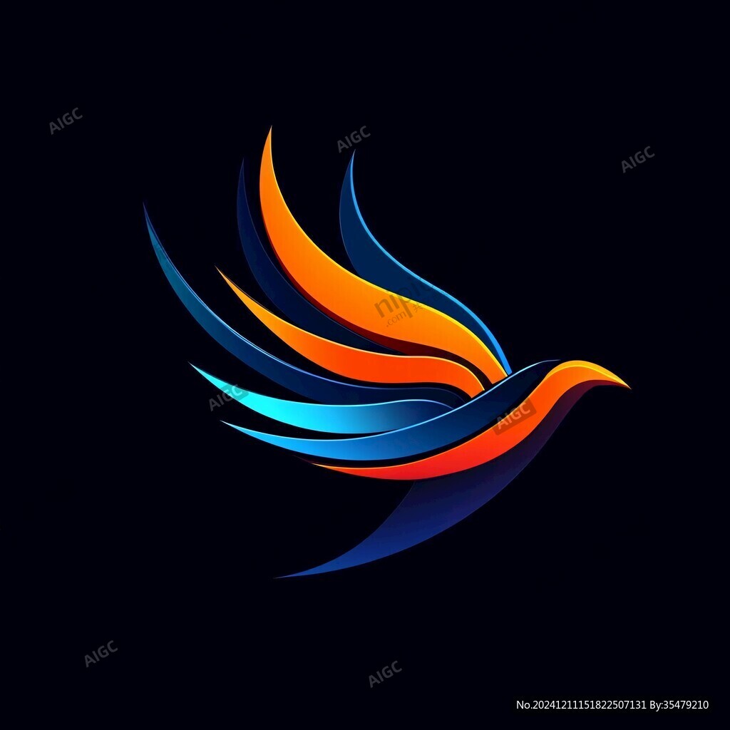 彩色飛鳥logo