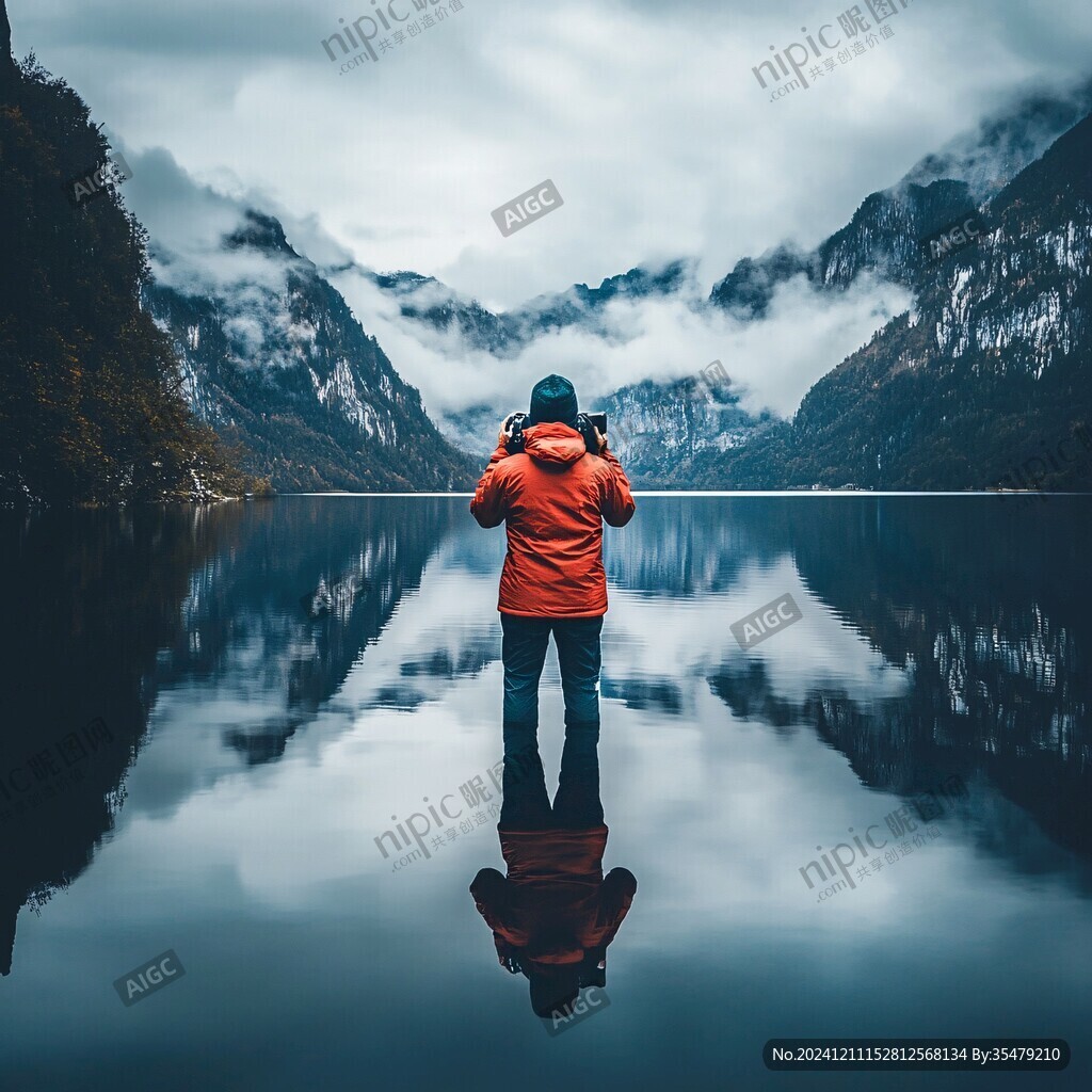 湖中冒險踏青的游客