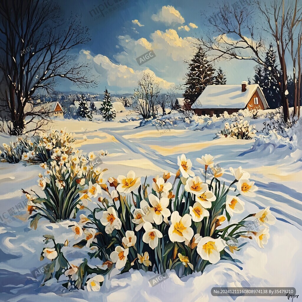 雪景立體畫