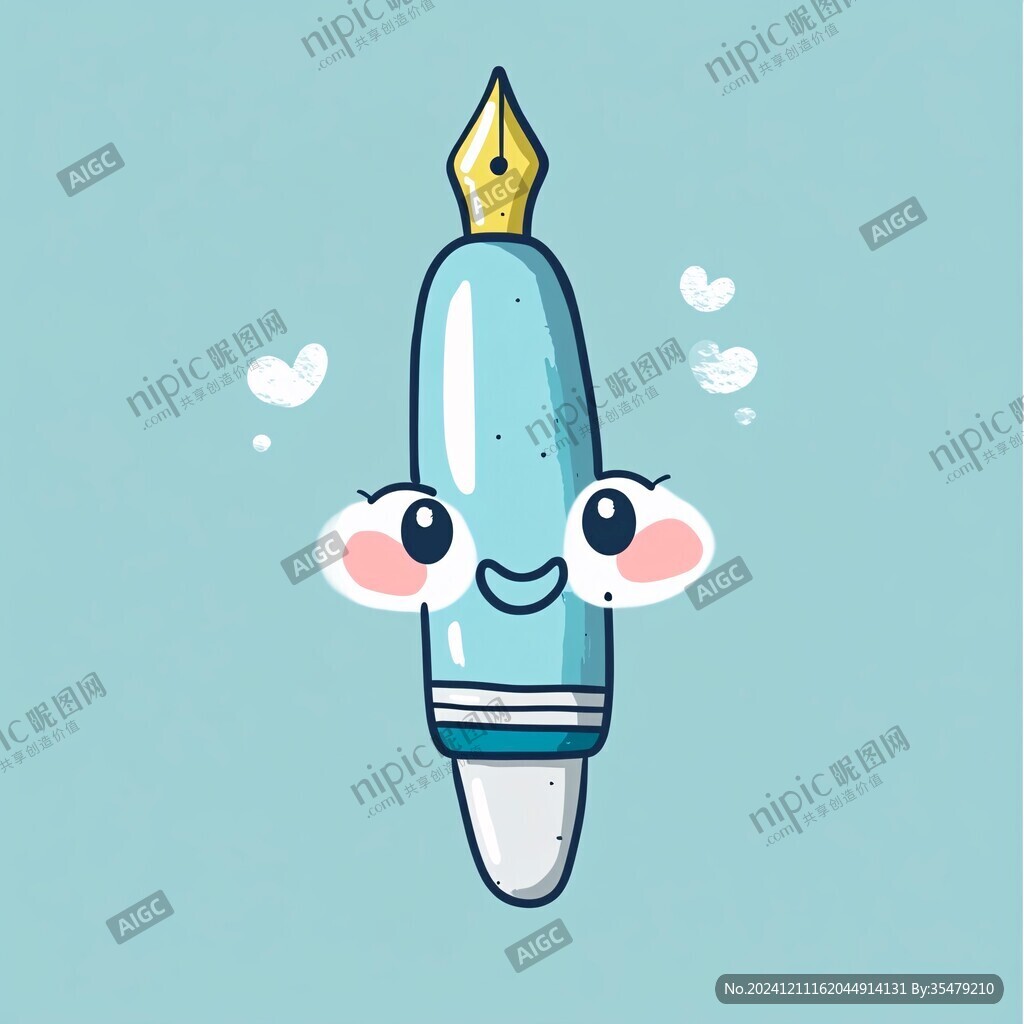 卡通鋼筆logo
