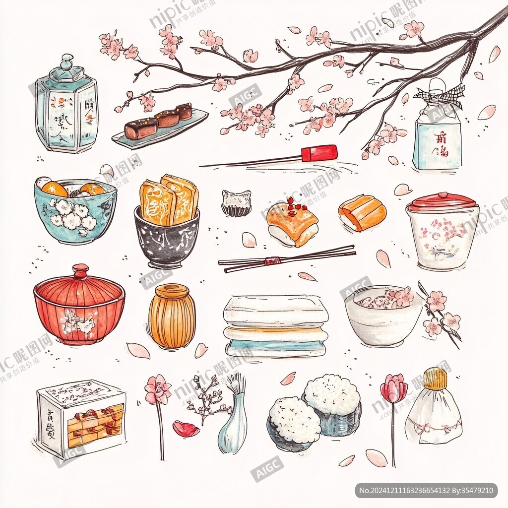 蘇杭糕點插畫
