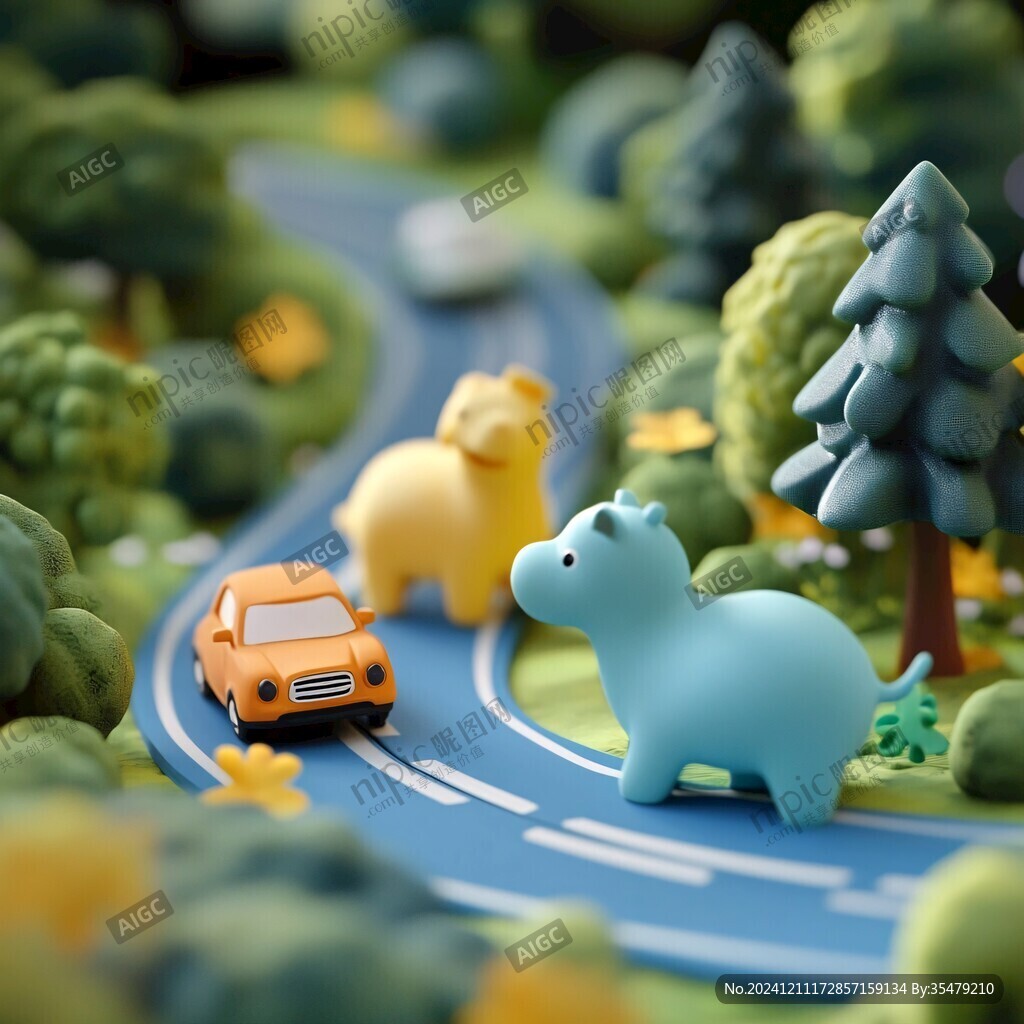 馬路模型特寫