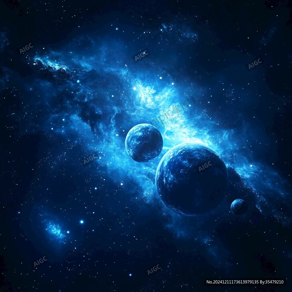 炫酷藍(lán)色宇宙背景