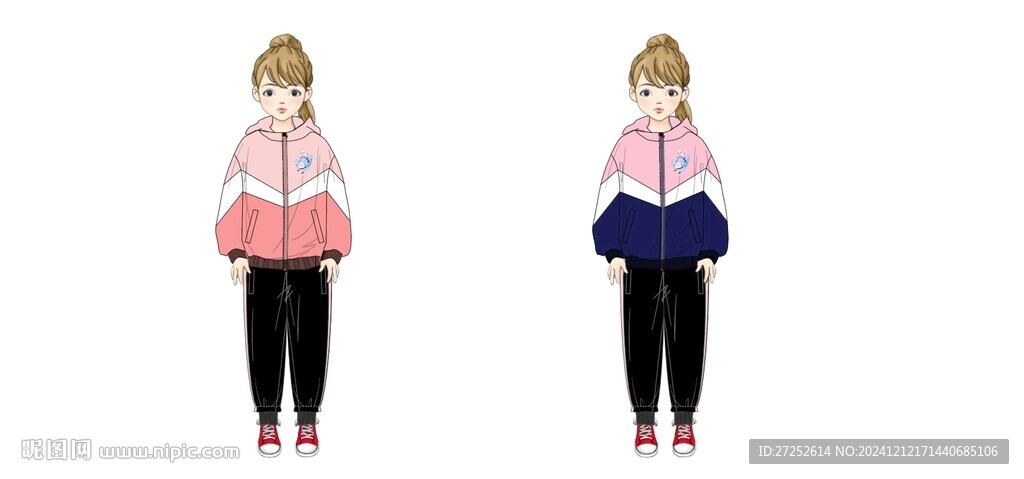 童裝拼色夾克