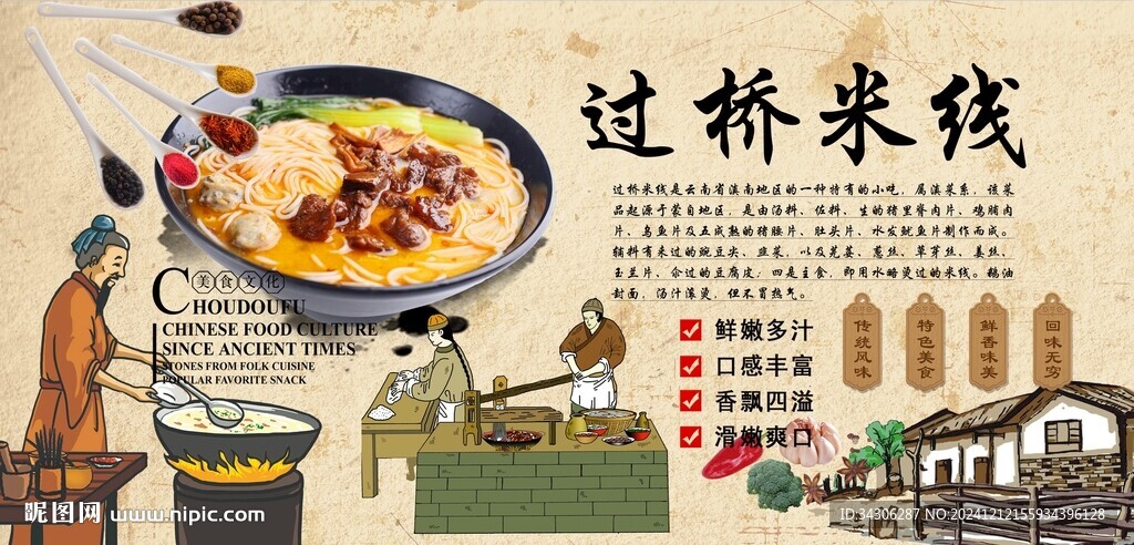 過橋米線背景墻