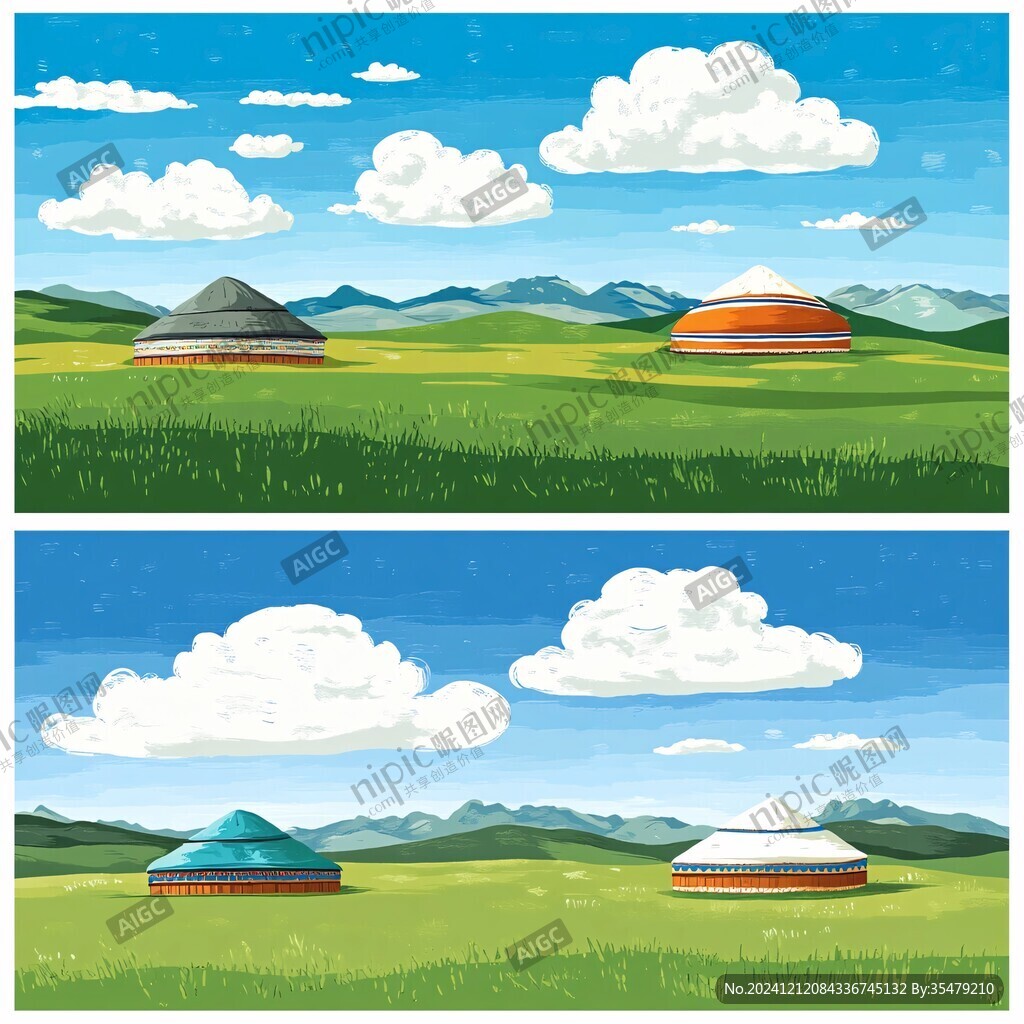 卡通蒙古包