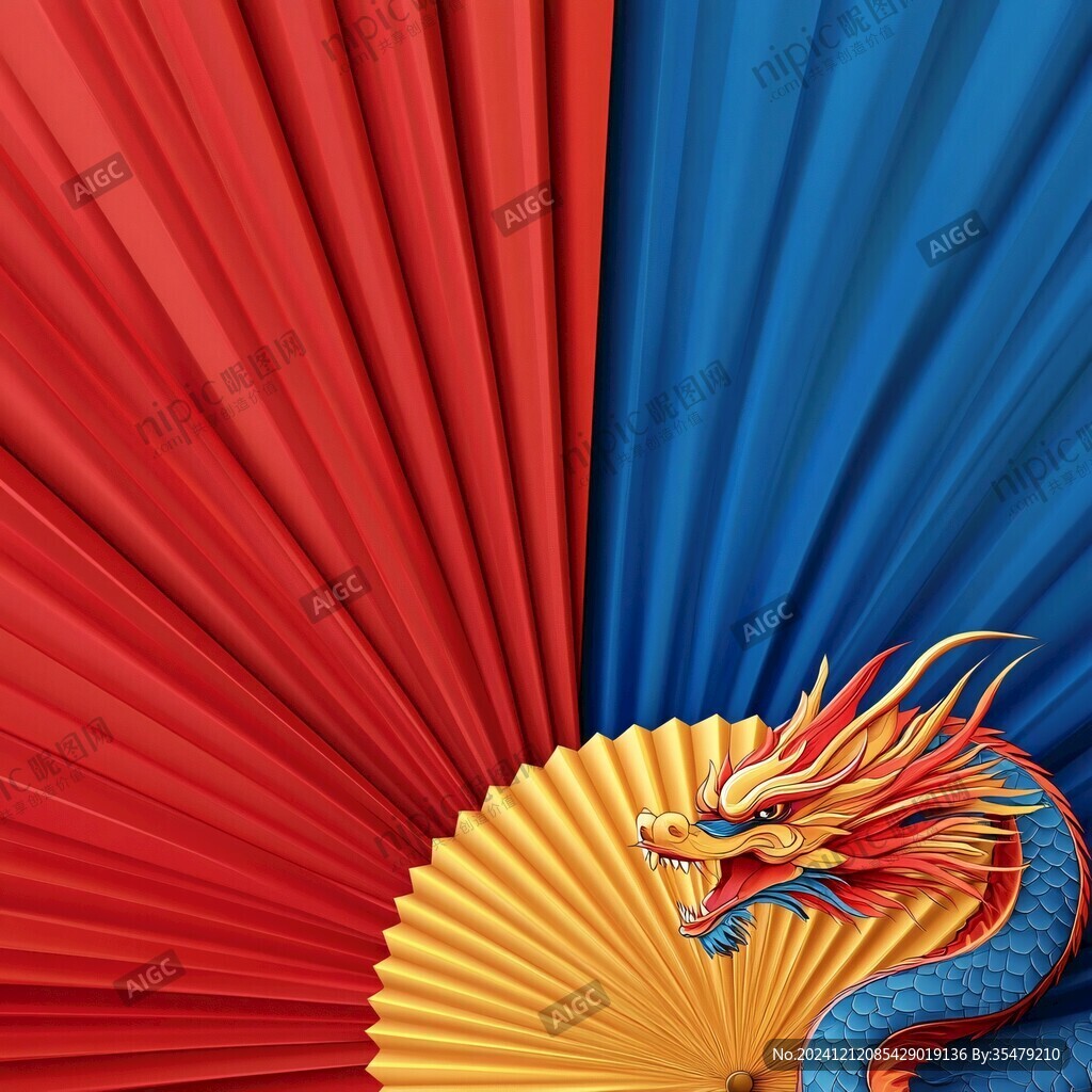 吊旗龍年插畫