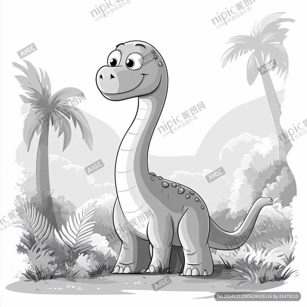 卡通恐龍插畫