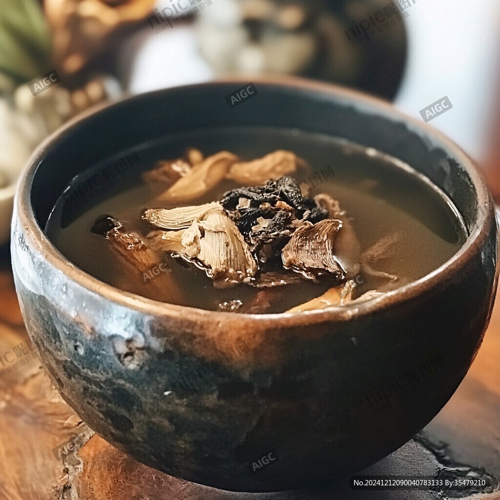 蟲花草雞湯野生木耳