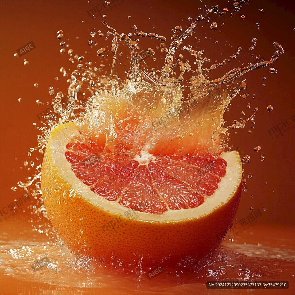 水果落水瞬間