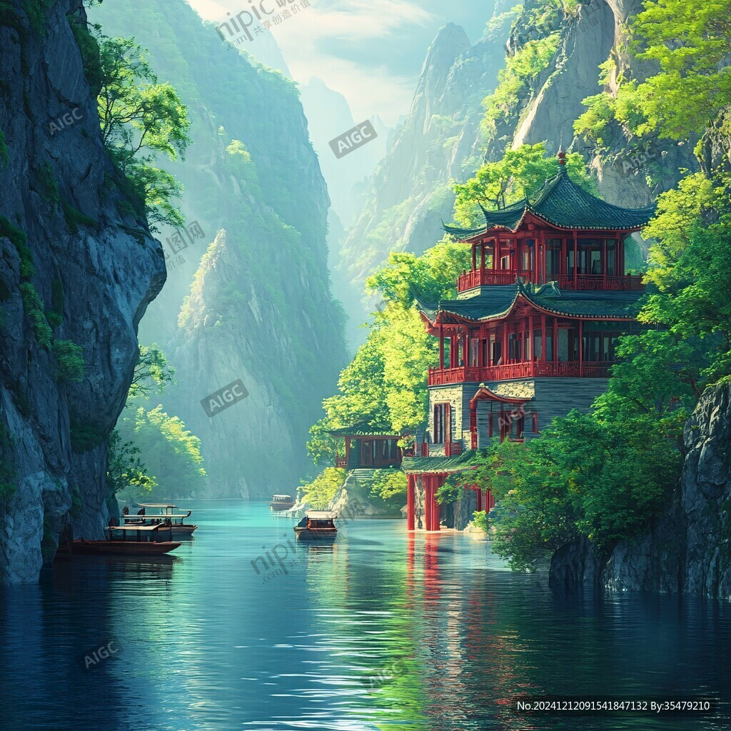 古風(fēng)山水場景