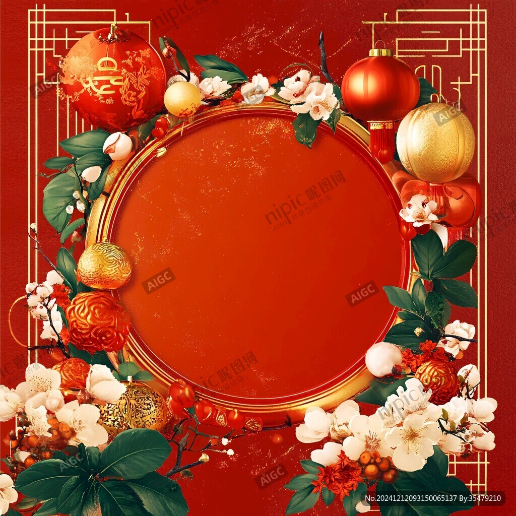 新年合景框