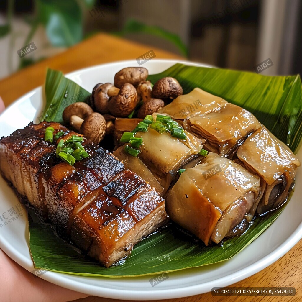 筍葉包醬肉