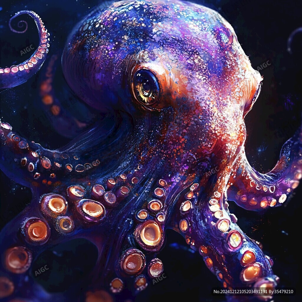 3d章魚地板畫