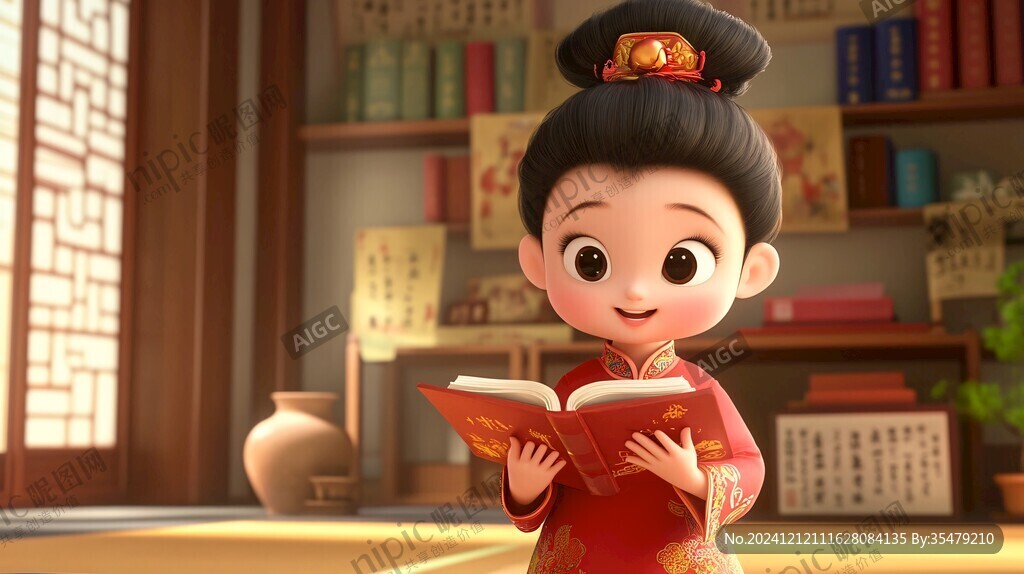 q版秀才讀書