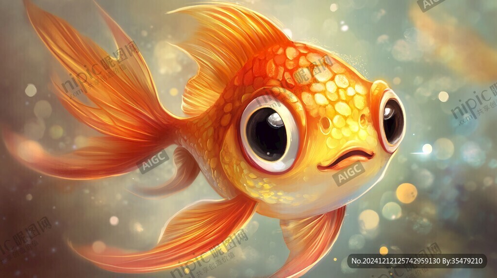原創卡通小鯉魚