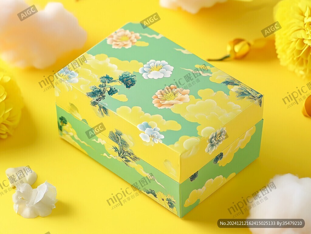 月餅禮盒花卉