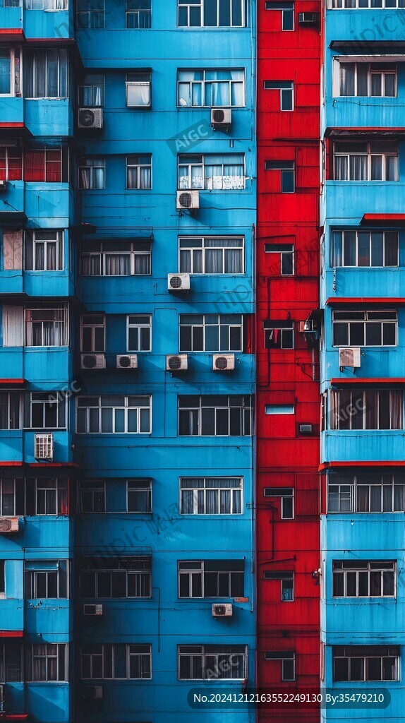 色塊底紋建筑