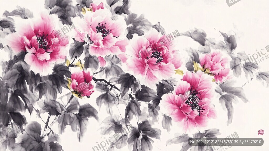 寫(xiě)意牡丹花