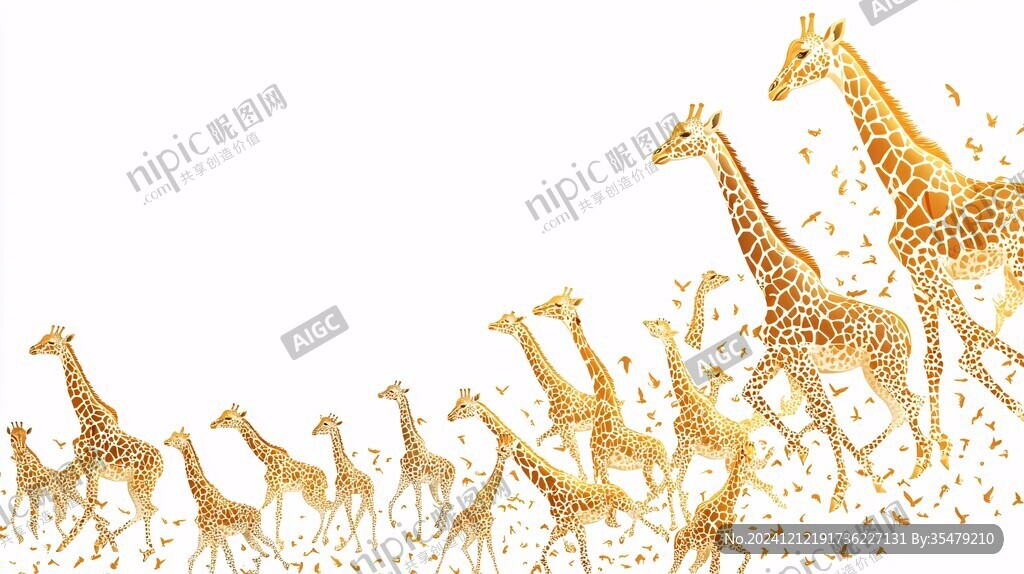 長頸鹿背景畫