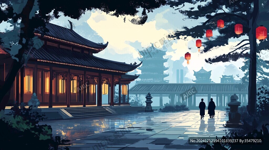 天一閣插畫