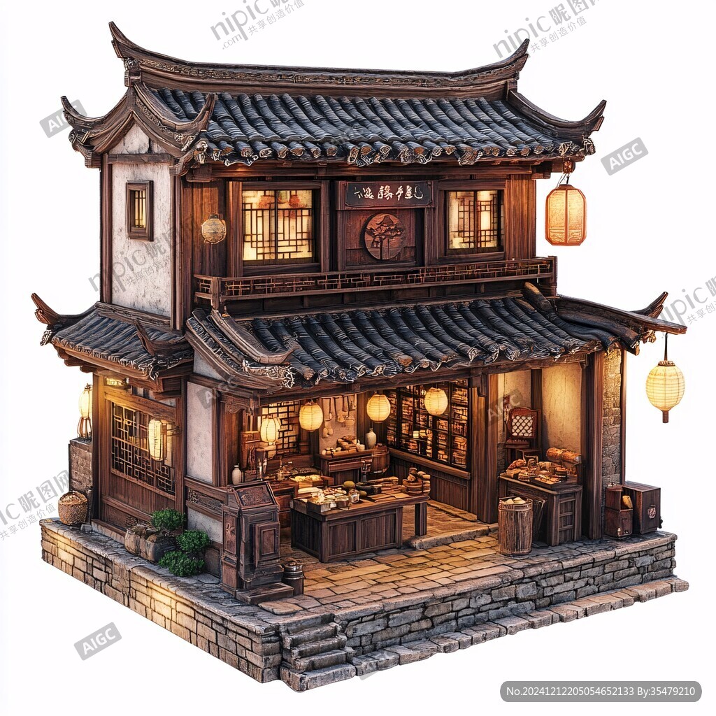 中式茶樓酒館作坊