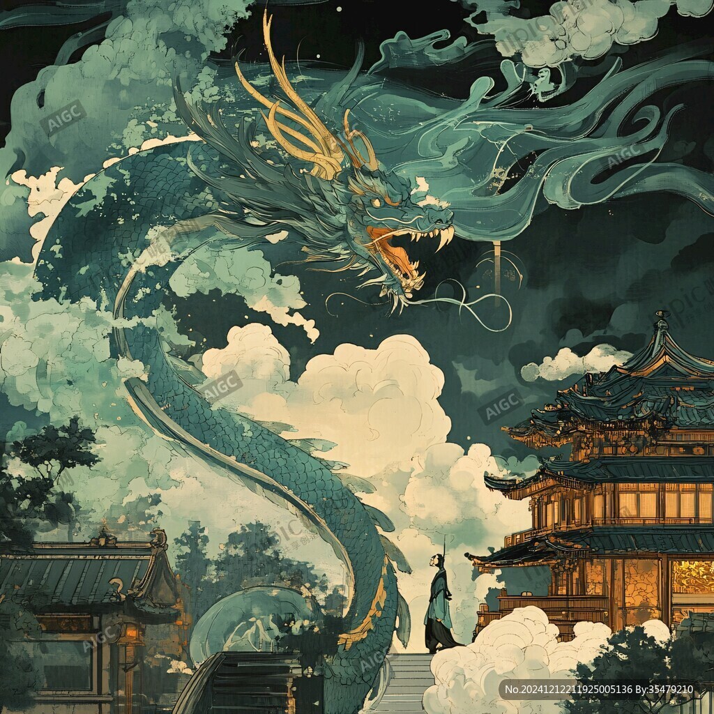 古風(fēng)龍插畫