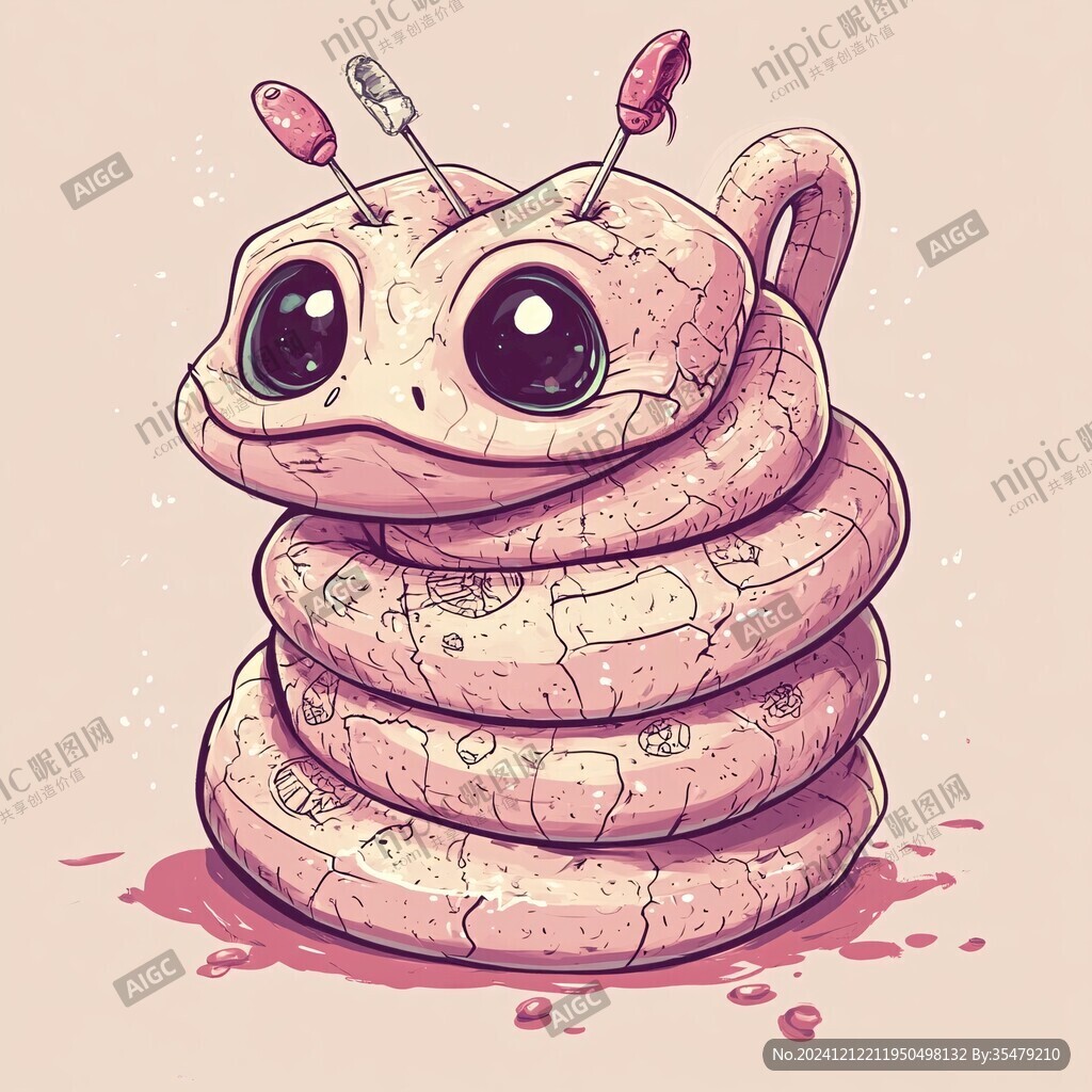 q版蛇插畫