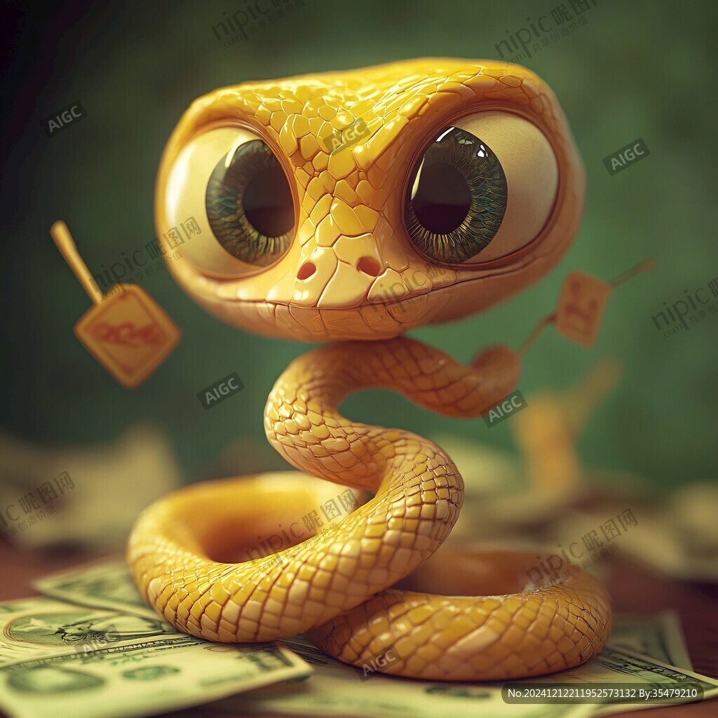 小黃蛇插畫
