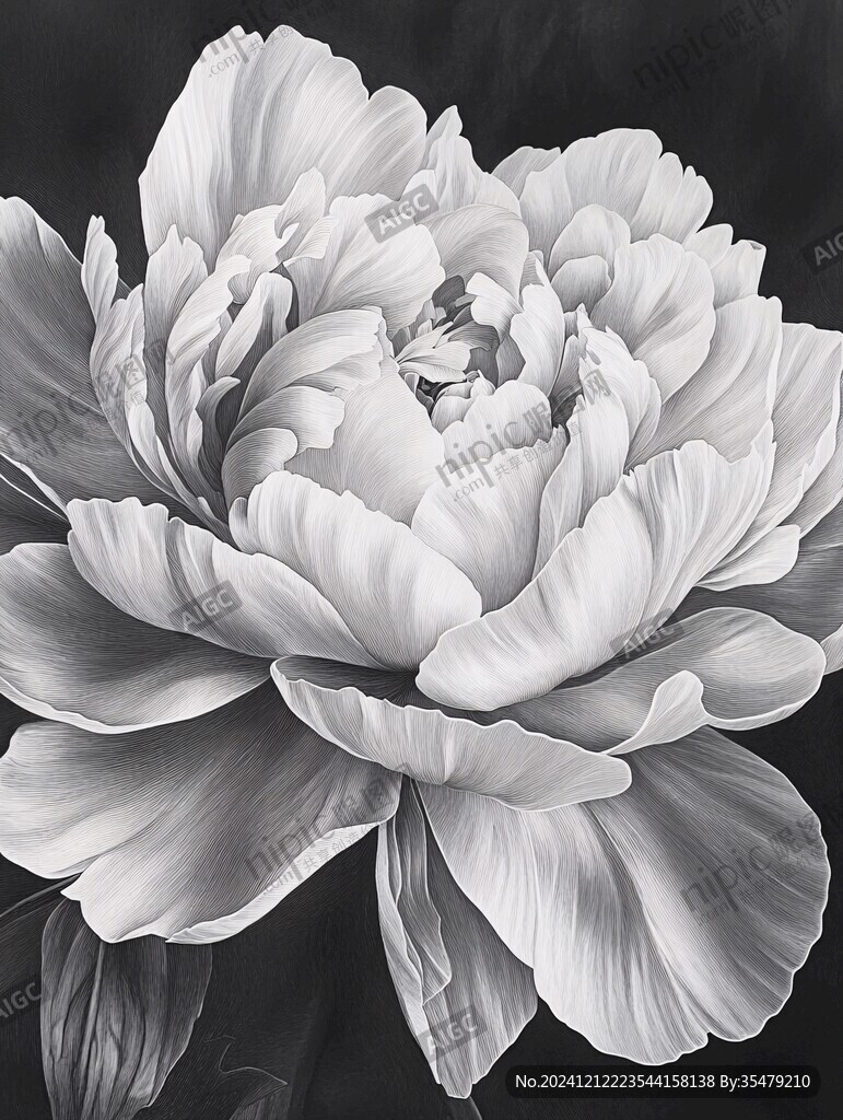 寫實(shí)牡丹花