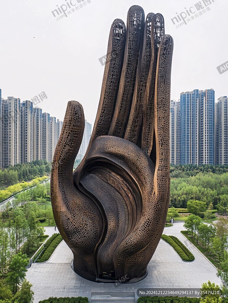 巨型手雕塑