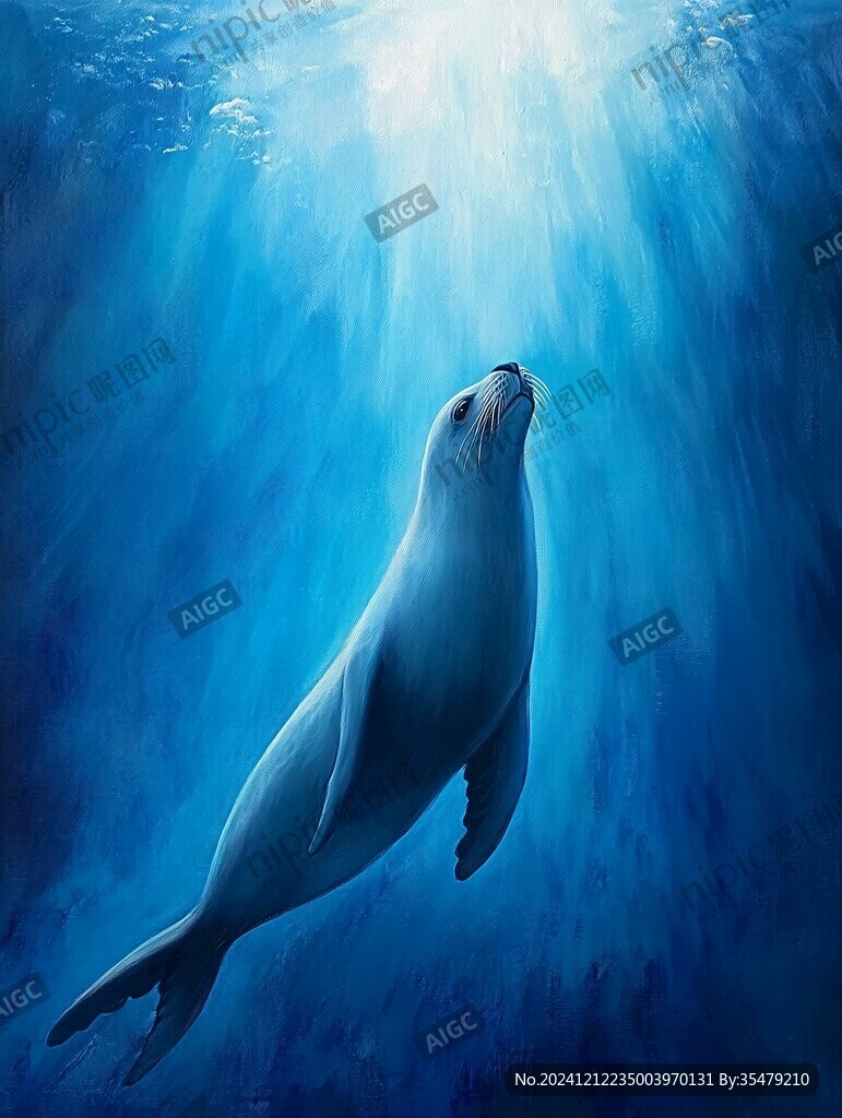 海獅插畫