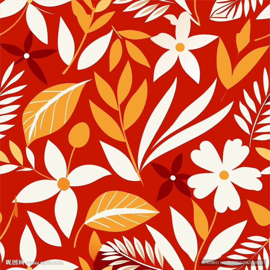紅色數碼印花圖案
