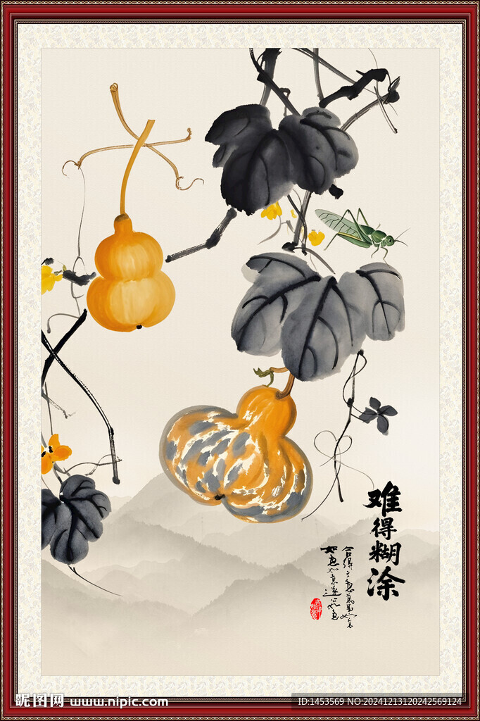 水墨葫蘆國畫