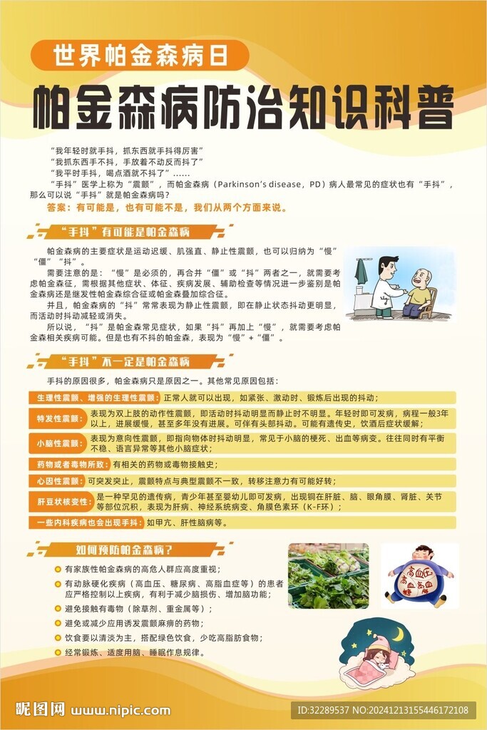 帕金森病防治知識(shí)科普海報(bào)