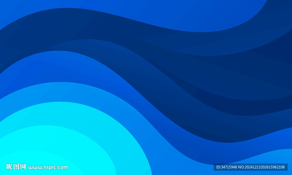 藍色漸變波浪矢量背景