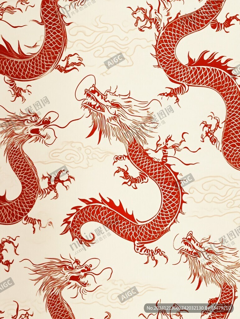 云紋龍紋中式包裝底紋