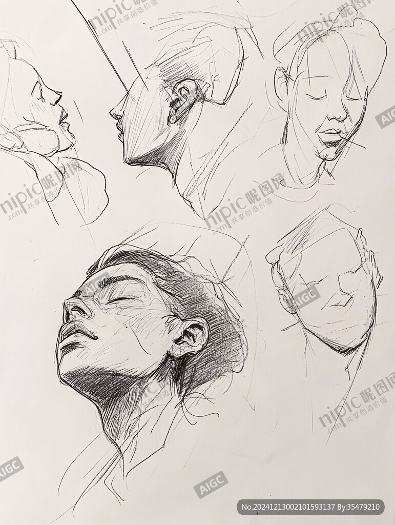面部線稿