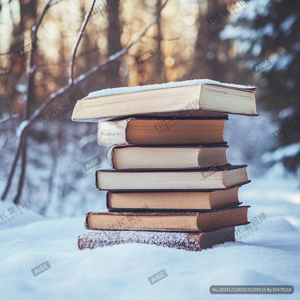 雪地書本