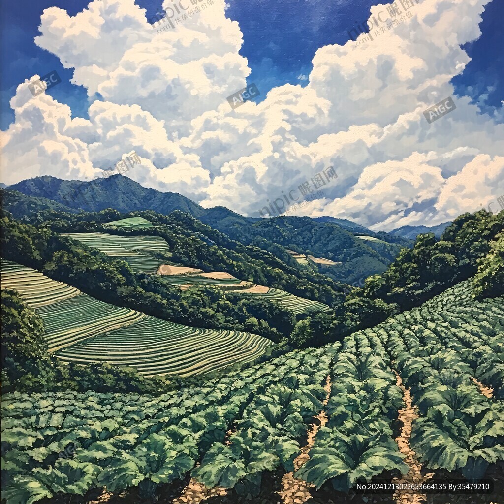 茶山油畫