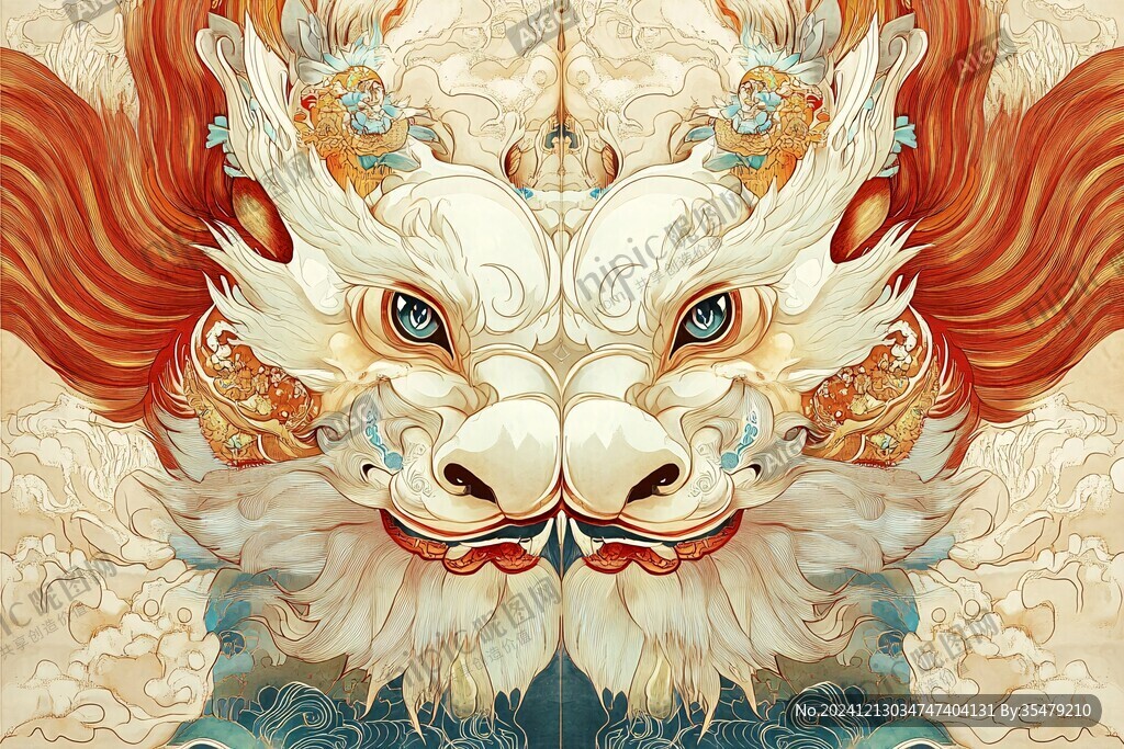 醒獅包裝插畫