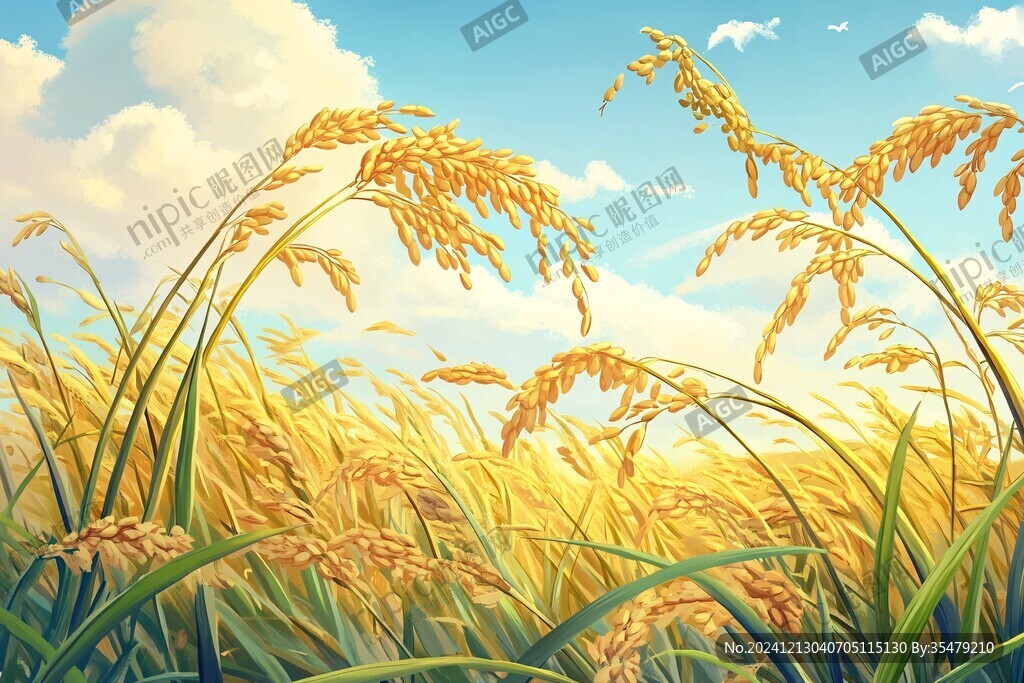 稻谷插畫