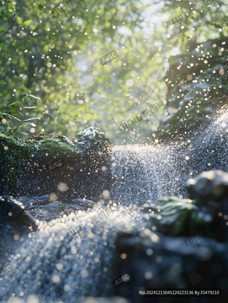 流水生財水花四濺
