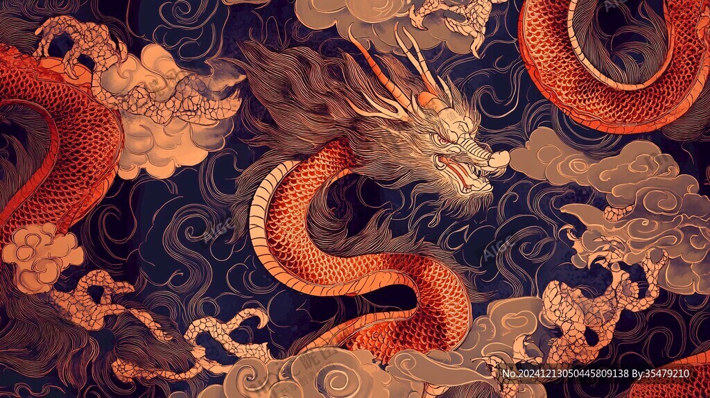 龍包裝插畫