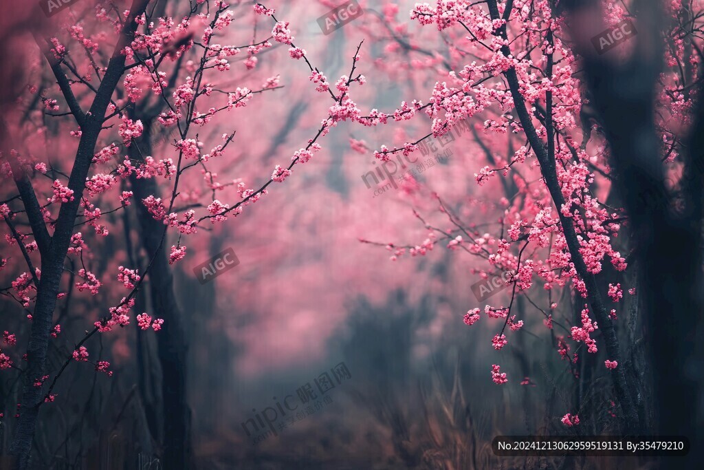 唯美夢(mèng)幻梅花林