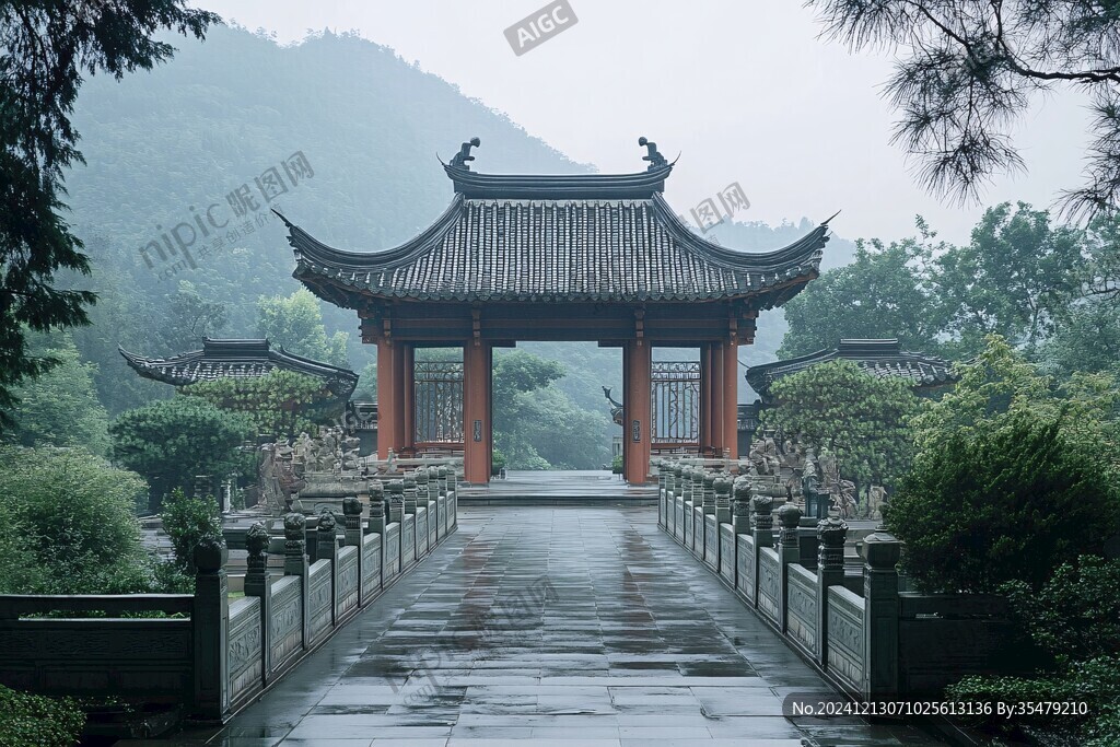 青城天下幽牌坊建筑