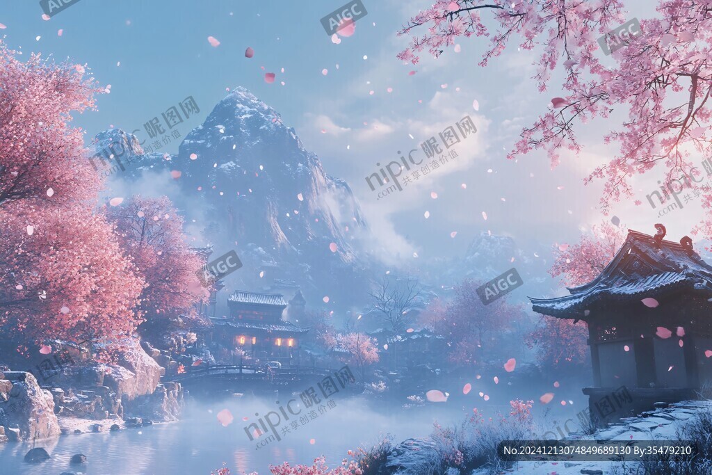 古風(fēng)雪景