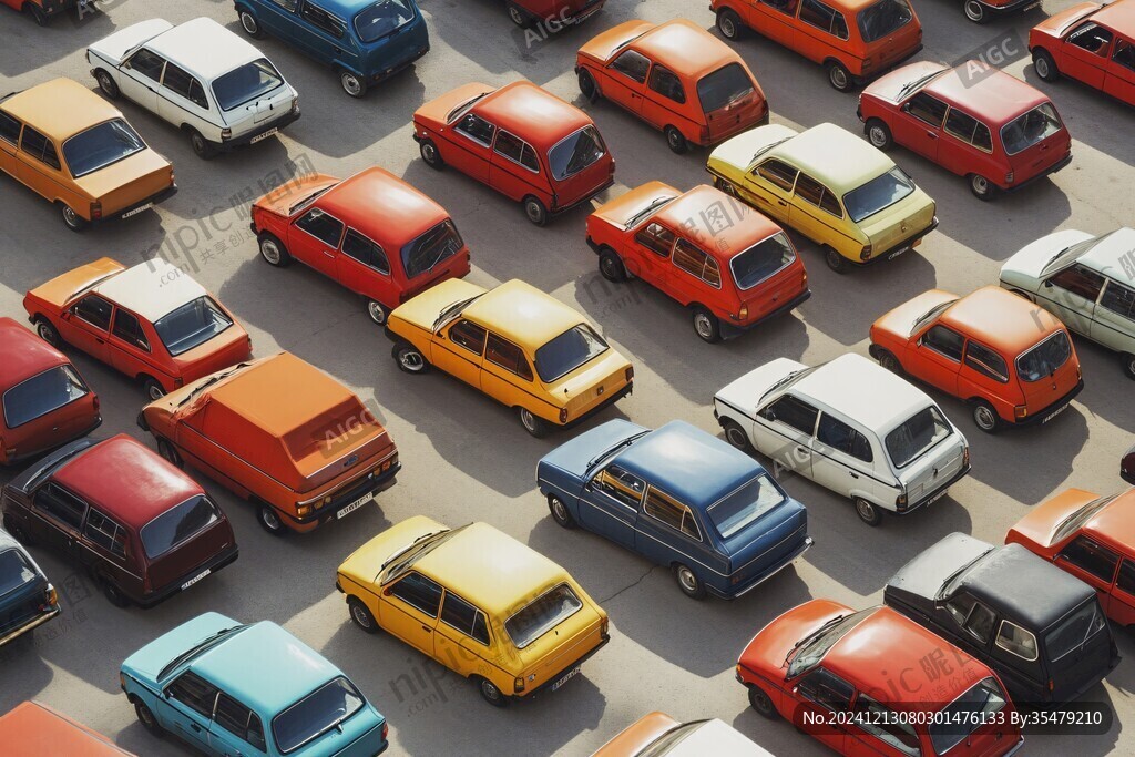 擁擠的汽車