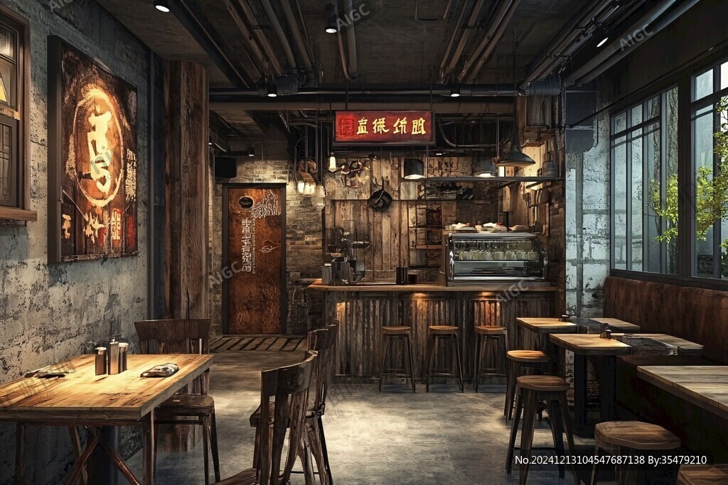 懷舊工裝餐飲餐廳