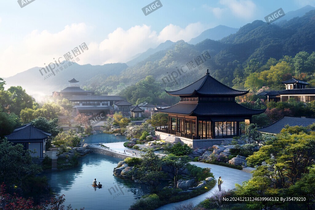 中式園林風(fēng)格度假酒店